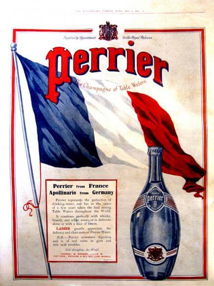 Indian Clubs inspired Perrier bottles